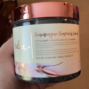 New sealed champagne charcoal scrub